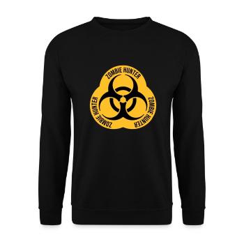 zombie hunter Halloween quote - Unisex Sweatshirt - black - Front - Alina (178cm) & Michal (187cm)