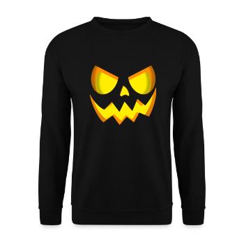 Citrouille d’Halloween - Sweat-shirt Unisexe - noir - Devant - Alina (178cm) & Michal (187cm)