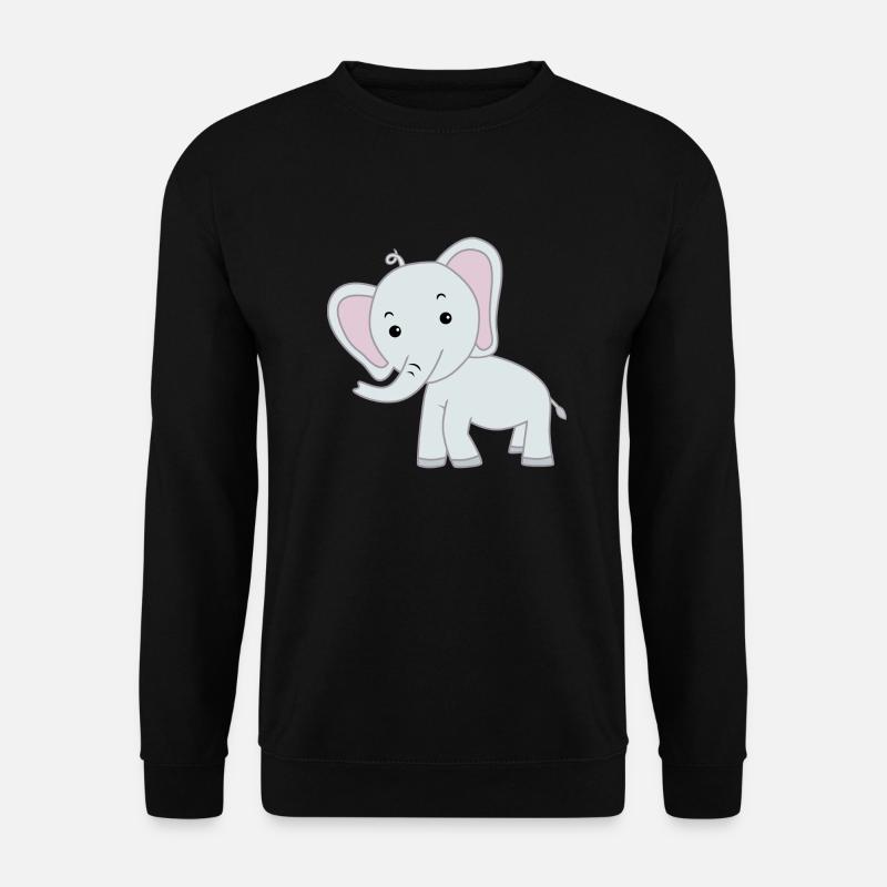 Elefant niedlich - Unisex Pullover - Schwarz