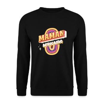 Maman Africaine - Sweat-shirt Unisexe - noir - Devant - Alina (178cm) & Michal (187cm)