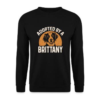 French Brittany Spaniel Epagneul Breton Geschenk - Unisex Pullover - Schwarz - Vorne - Alina (178cm) & Michal (187cm)