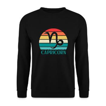 capricorn - Sweat-shirt Unisexe - noir - Devant - Alina (178cm) & Michal (187cm)