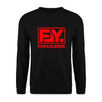 Fly Paragliding - Unisex Sweatshirt - black - Front - Alina (178cm) & Michal (187cm)