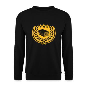 Laurel Wreath Books Stack Stars - Sweat-shirt Unisexe - noir - Devant - Alina (178cm) & Michal (187cm)