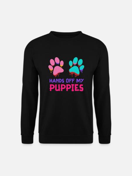 Hundeliebhaber Hände weg von meinen Welpen - Unisex Pullover - Schwarz