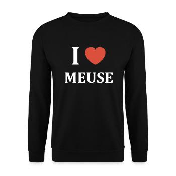 i love Meuse - Sweat-shirt Unisexe - noir - Devant - Alina (178cm) & Michal (187cm)