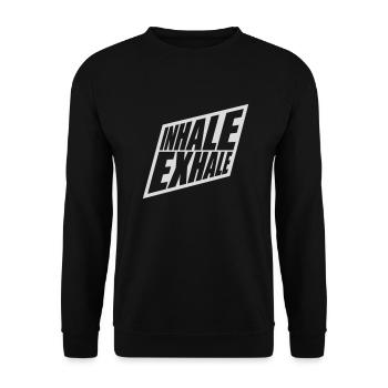Inspirez expirez Yoga citation - Sweat-shirt Unisexe - noir - Devant - Alina (178cm) & Michal (187cm)