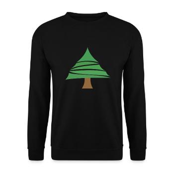 Tannenbaum - Unisex Pullover - Schwarz - Vorne - Alina (178cm) & Michal (187cm)