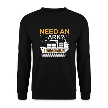 Need an Ark? I Noah Guy - Unisex Pullover - Schwarz - Vorne - Alina (178cm) & Michal (187cm)