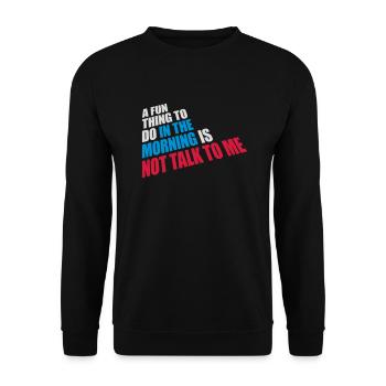 ne me parle pas - Sweat-shirt Unisexe - noir - Devant - Alina (178cm) & Michal (187cm)