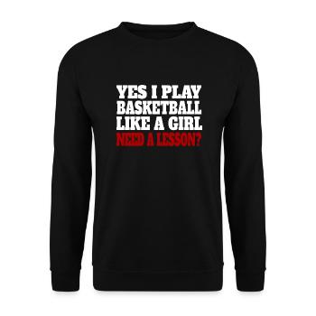 Basketball Basketball Player Basketball Club - Unisex Sweatshirt - black - Front - Alina (178cm) & Michal (187cm)