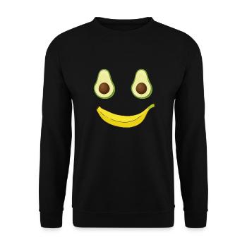 BANANE D’AVOCAT TROPICALE - Sweat-shirt Unisexe - noir - Devant - Alina (178cm) & Michal (187cm)