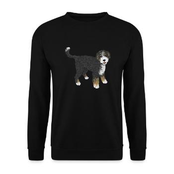 Cadeau pour chien Bernedoodle - Sweat-shirt Unisexe - noir - Devant - Alina (178cm) & Michal (187cm)
