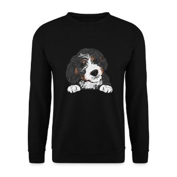 Cadeau pour chien Bernedoodle - Sweat-shirt Unisexe - noir - Devant - Alina (178cm) & Michal (187cm)