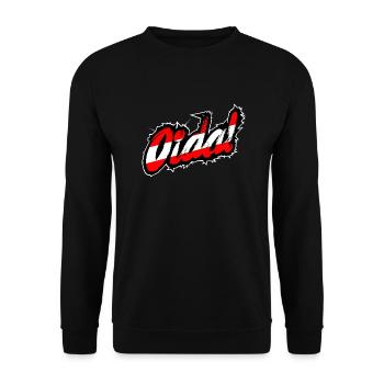 Oida! Österreich Dialekt Slang Lässig - Unisex Pullover - Schwarz - Vorne - Alina (178cm) & Michal (187cm)