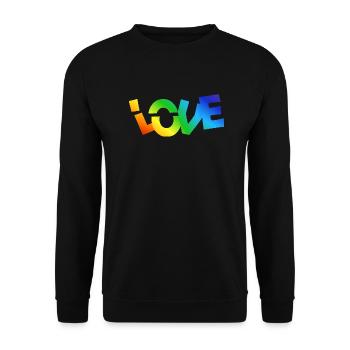AMOUR - Sweat-shirt Unisexe - noir - Devant - Alina (178cm) & Michal (187cm)