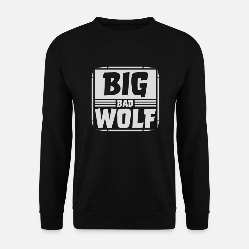 big bad wolf quote - Unisex Sweatshirt - black