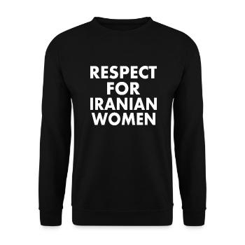 Respect for iranian women - Sweat-shirt Unisexe - noir - Devant - Alina (178cm) & Michal (187cm)