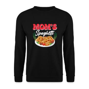 Mom's Spaghetti Italian Food Pasta Lover - Unisex Pullover - Schwarz - Vorne - Alina (178cm) & Michal (187cm)