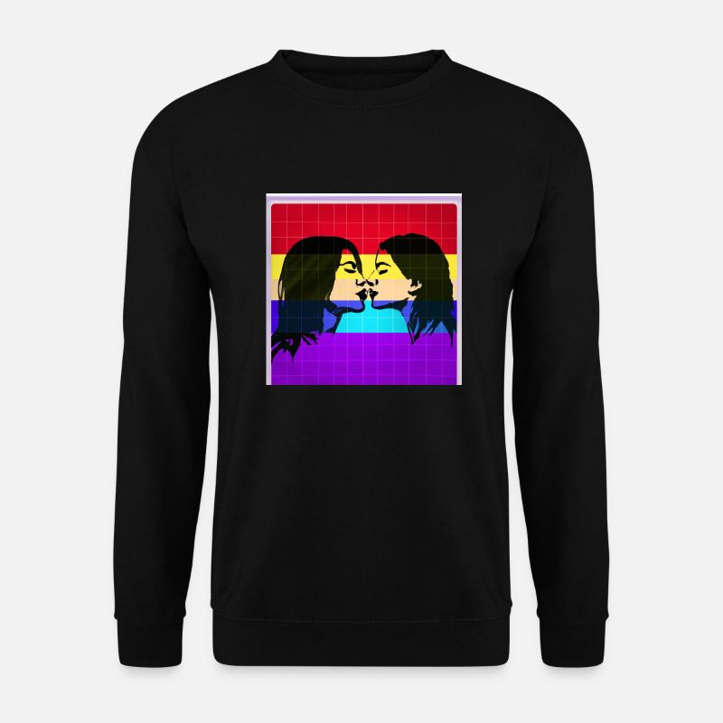 LGBT Queer Kuss 🌈🌈 - Unisex Pullover - Schwarz