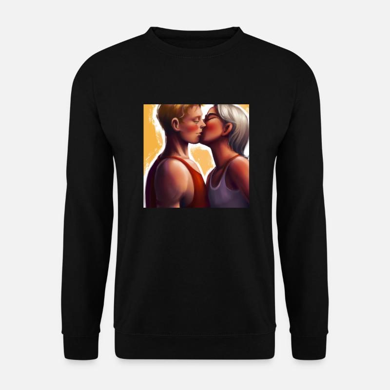 LGBT Queer Kuss 🌈🌈 - Unisex Pullover - Schwarz