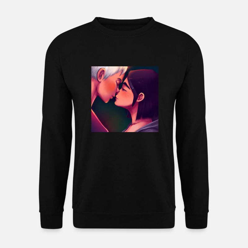 LGBT Queer Kuss 🌈🌈 - Unisex Pullover - Schwarz