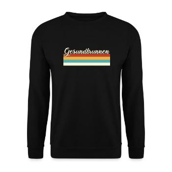 Gesundbrunnen - Mitte - Berlin - Retro - Vintage - Unisex Pullover - Schwarz - Vorne - Alina (178cm) & Michal (187cm)