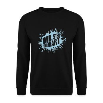Mr steal your heart - Unisex Sweatshirt - black - Front - Alina (178cm) & Michal (187cm)