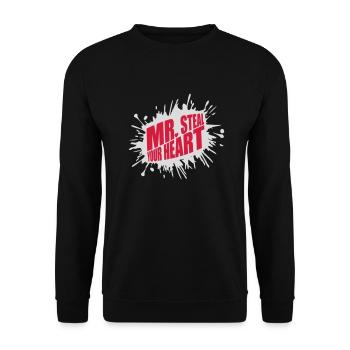 Mr steal your heart - Unisex Sweatshirt - black - Front - Alina (178cm) & Michal (187cm)