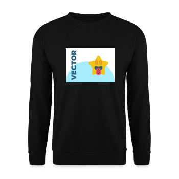 027Star Emojis Greedy 01 - Unisex Sweatshirt - black - Front - Alina (178cm) & Michal (187cm)