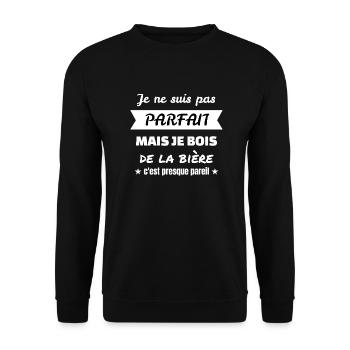 Parfait bière - Sweat-shirt Unisexe - noir - Devant - Alina (178cm) & Michal (187cm)