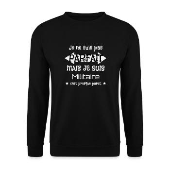 Militaire - Sweat-shirt Unisexe - noir - Devant - Alina (178cm) & Michal (187cm)