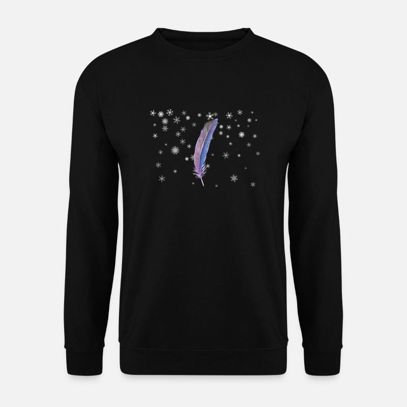 Feder - Unisex Pullover - Schwarz