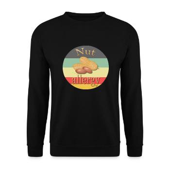 Nut Allergy - Unisex Pullover - Schwarz - Vorne - Alina (178cm) & Michal (187cm)