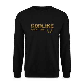 Godlike since 1980 - Unisex Pullover - Schwarz - Vorne - Alina (178cm) & Michal (187cm)