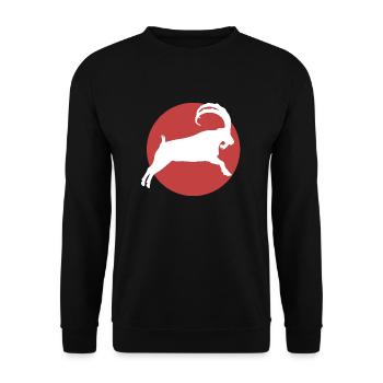 Steinbock - Unisex Pullover - Schwarz - Vorne - Alina (178cm) & Michal (187cm)