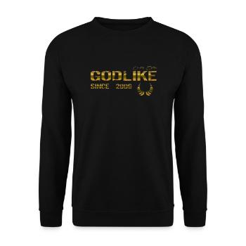 Godlike since 2009 - Unisex Pullover - Schwarz - Vorne - Alina (178cm) & Michal (187cm)