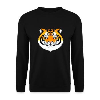 Comic Tiger Mignon Drôle Cool Dessin animé 21 - Sweat-shirt Unisexe - noir - Devant - Alina (178cm) & Michal (187cm)