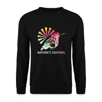Guardians of nature #Kolibri - Unisex Sweatshirt - black - Front - Alina (178cm) & Michal (187cm)