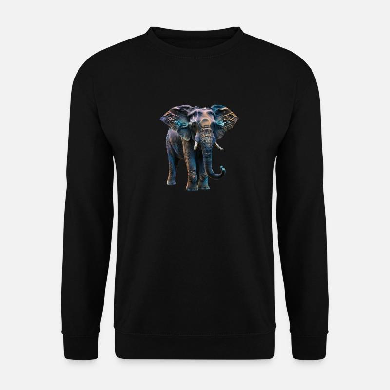 Elephant iriszierend II - Unisex Pullover - Schwarz