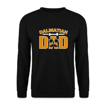 Dalmatian dad for dad dog lover - Unisex Sweatshirt - black - Front - Alina (178cm) & Michal (187cm)