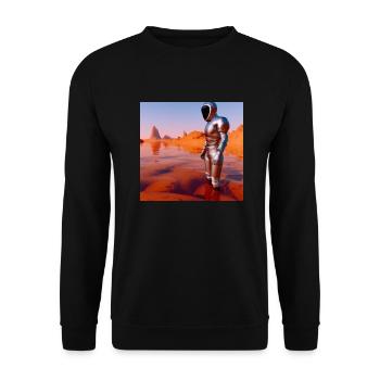 Diver on Mars - Unisex Pullover - Schwarz - Vorne - Alina (178cm) & Michal (187cm)