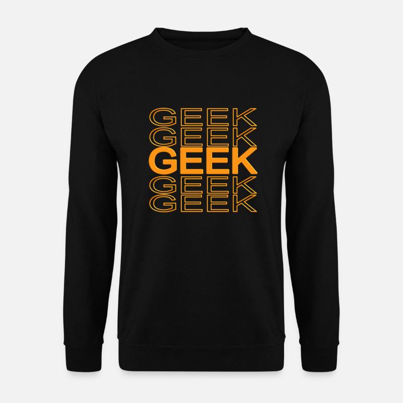 Orange Geek - Unisex Pullover - Schwarz