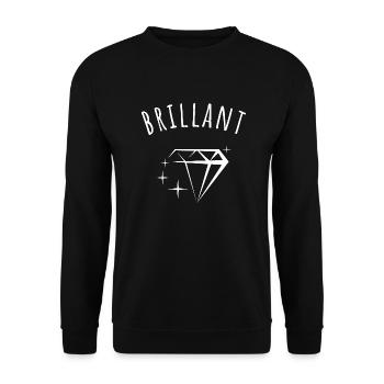 Brilliant gift idea - Unisex Sweatshirt - black - Front - Alina (178cm) & Michal (187cm)
