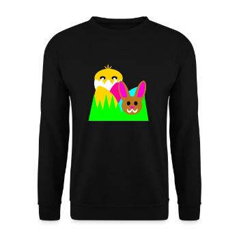 Picture for Easter - Unisex Sweatshirt - black - Front - Alina (178cm) & Michal (187cm)