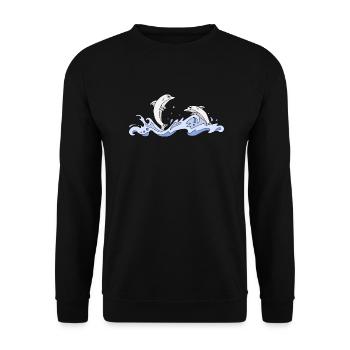 Delphine - Unisex Pullover - Schwarz - Vorne - Alina (178cm) & Michal (187cm)