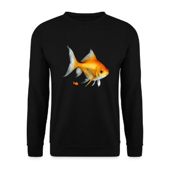 Goldfisch - Unisex Pullover - Schwarz - Vorne - Alina (178cm) & Michal (187cm)