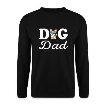 Dog Dad - Unisex Pullover - Schwarz - Vorne - Alina (178cm) & Michal (187cm)