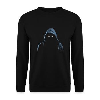 TYP IN KAPUZE, MANN IN KAPUZENPULLI - DIE ULTIMATIVE KAPUZE - Unisex Pullover - Schwarz - Vorne - Alina (178cm) & Michal (187cm)