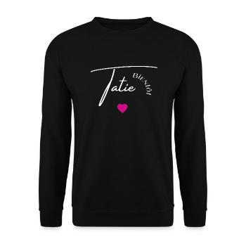 Bientôt tatie - Sweat-shirt Unisexe - noir - Devant - Alina (178cm) & Michal (187cm)